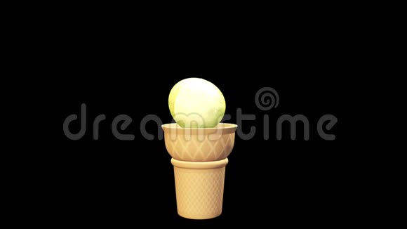 冰淇淋坚果榛子开心果哑光三维渲染动画视频的预览图