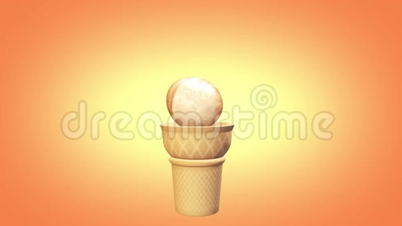 冰淇淋巧克力奶油3D渲染动画视频的预览图