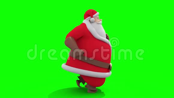 SANTACLACLA循环侧圣诞绿屏3D渲染动画循环视频的预览图