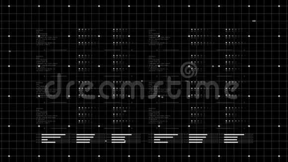 黑色背景下移动数据处理和统计记录标记动画视频的预览图