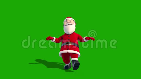 圣诞老人圣诞隐身行走循环绿屏3D渲染动画视频的预览图