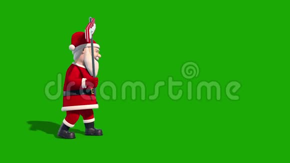 圣诞老人订阅圣诞绿屏3D渲染动画视频的预览图