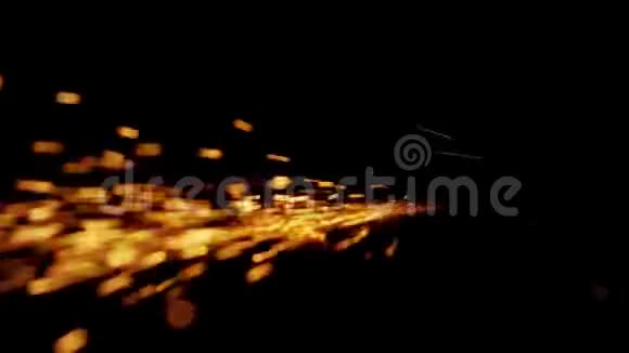 抽象形状的飞溅火花如彗星尾直到赖特视频的预览图