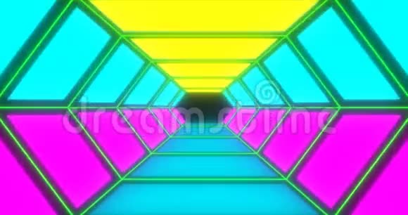 摘要VJ环科幻未来主义隧道六角形视频的预览图