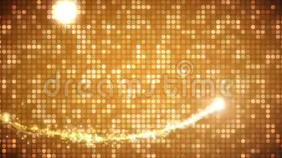 发光黄色粒子的动画视频的预览图