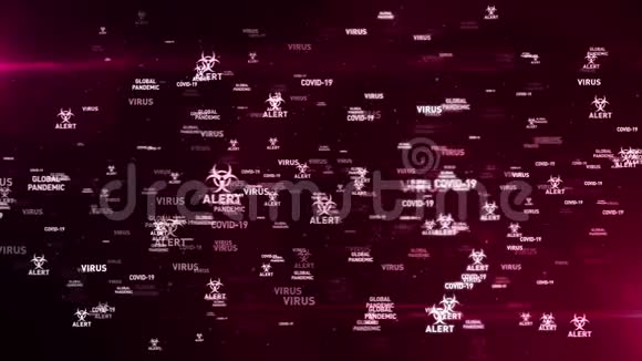 Covid19病毒全球大流行警报旋涡循环和无缝背景视频的预览图