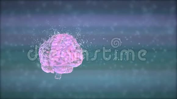 粉红的大脑创造了新的想法围绕着五颜六色的离焦背景视频的预览图
