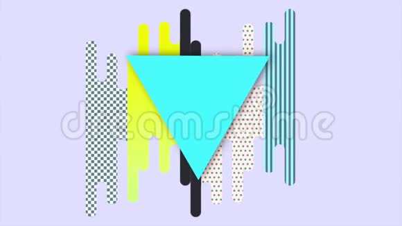 运动抽象几何形状色彩鲜艳的背景视频的预览图