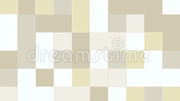 在白色背景上移动的灰色和黄色块形状的抽象动画循环动画背景壁纸视频的预览图