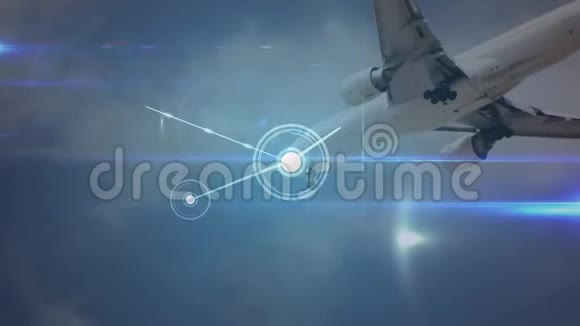背景下与飞机连接的全球网络动画视频的预览图