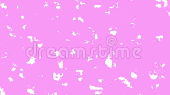 粉红色背景上白色变形形状的抽象动画无缝环路动画背景壁纸视频的预览图