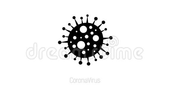 冠状病毒细菌细胞图标2019nCOV新型冠状病毒细菌无感染及停止冠状病毒概念视频的预览图