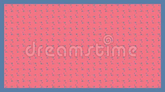 蓝色分子在粉红色背景上移动的动画视频的预览图