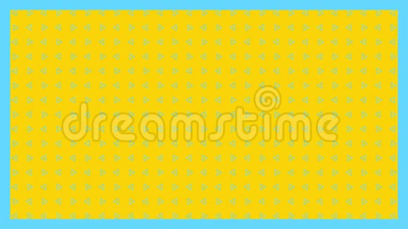 黄色背景的绿松石斑点动画视频的预览图