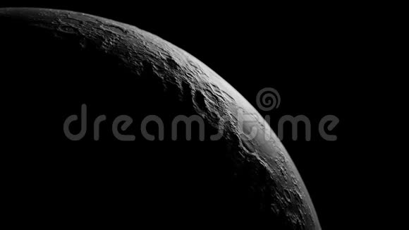 外层空间的现实月亮孤立于黑色背景三维渲染视频的预览图