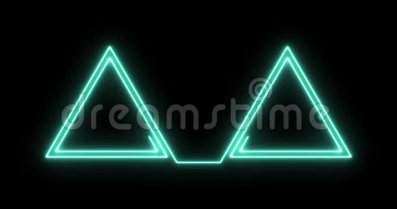 霓虹灯螺旋呈两个相连三角形的形式视频的预览图