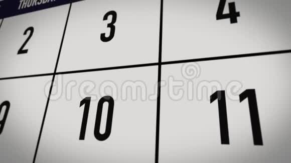 数字日历动画日历上的截止日期标记视频的预览图