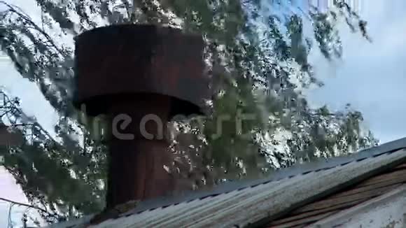 旧建筑的屋顶视频的预览图