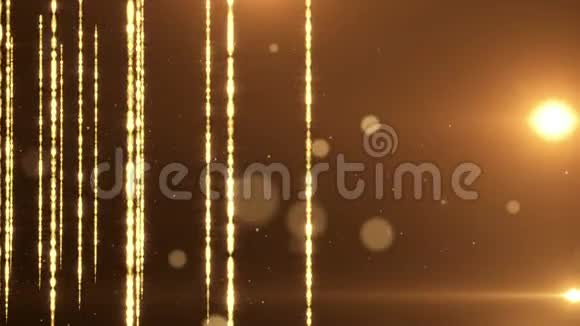 金色粒子闪耀奢华背景金光闪闪波光粼粼视频的预览图