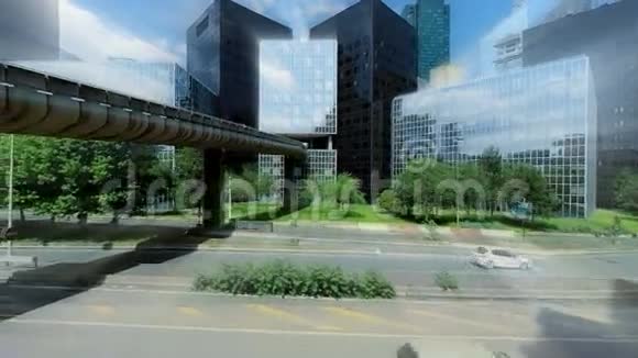 现代建筑城市天际商业金融区视频的预览图