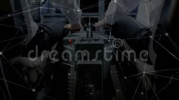 从飞机驾驶舱看到的全球网络动画视频的预览图