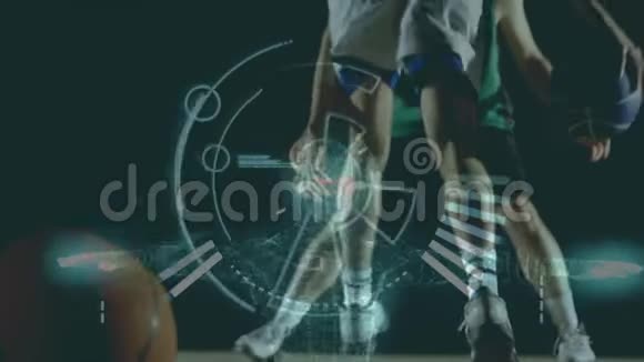 两名男篮球运动员的数据处理记录动画视频的预览图