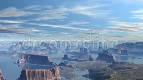 古老的山脉和湖泊视频的预览图