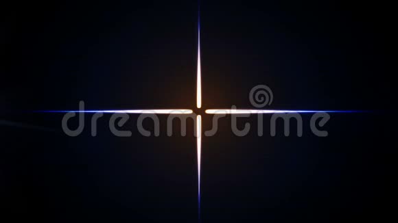 在黑暗背景上用移星扭曲的十字线动画视频的预览图