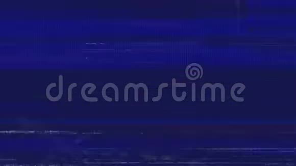 蓝色背景下屏幕嘶嘶的动画视频的预览图