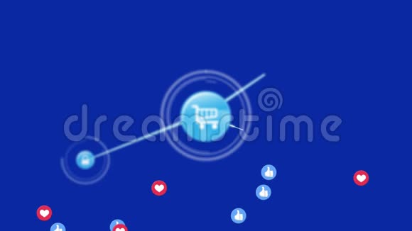 网上安全和购物网络连接动画视频的预览图