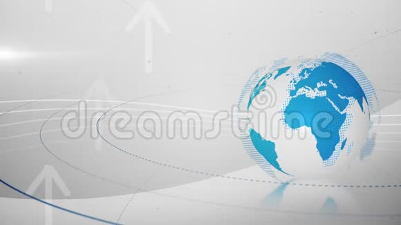 白色和蓝色数字地球仪动画视频的预览图