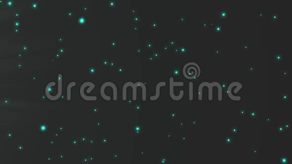 在黑色背景上用绿色的星星点缀灯光视频的预览图