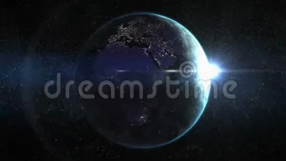 旧电影旋转的地球中的宇宙动画视频的预览图