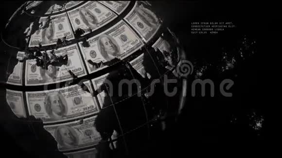 用美元旋转制作的地球仪动画视频的预览图