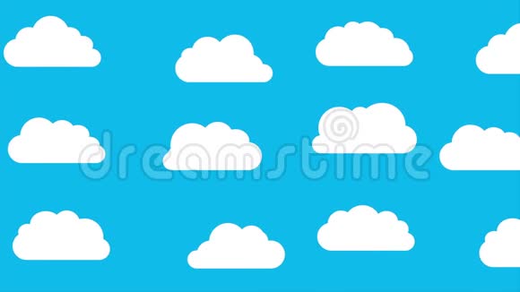 蓝天背景上飘浮的云视频的预览图