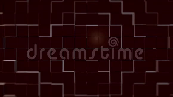 极简主义迷宫形成的立方体上下移动闪闪发光视频的预览图