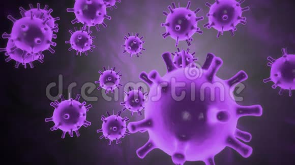 人体病原微生物的运动电子下的病毒和细菌显微镜观察视频的预览图
