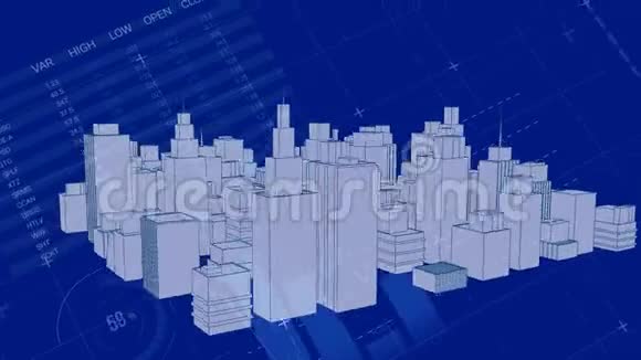 现代城市三维建筑模型动画视频的预览图