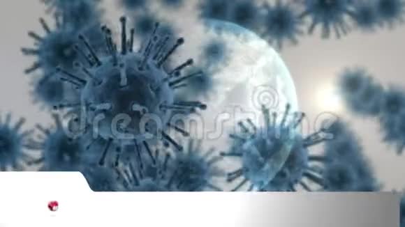 冠状病毒传播数字动画的断字新闻视频的预览图