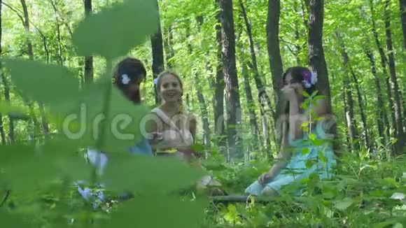 仙女们正在森林里交流视频的预览图