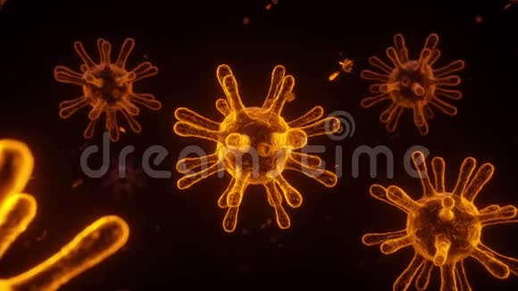 SARSCoV2病毒子的三维动画视频的预览图