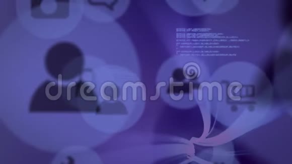 紫色背景下的数据动画视频的预览图