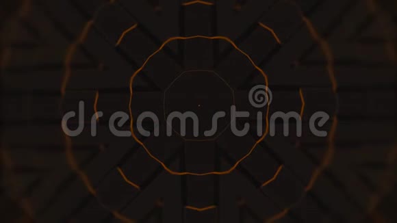 奥拉能源可视化多边形图案在棕色和黑色重点在中心放大和缩小视频的预览图