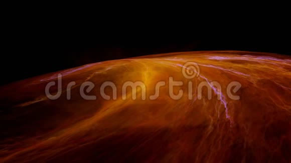 扭曲的螺旋星系旋转在空间飞行通过恒星漩涡星系螺旋引力3D绘制视频的预览图