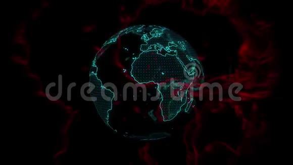 病毒正在世界各地传播病毒在黑色背景下占领地球全球流行视频的预览图