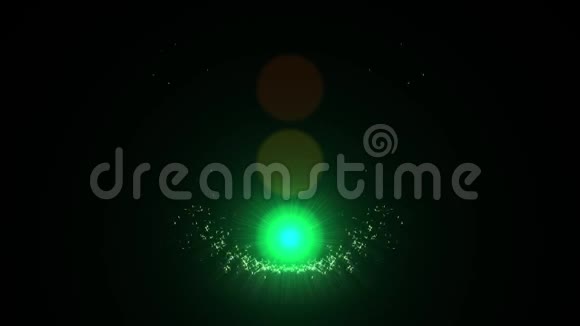 焰火爆炸和红绿灯在黑暗背景下闪烁的动画视频的预览图