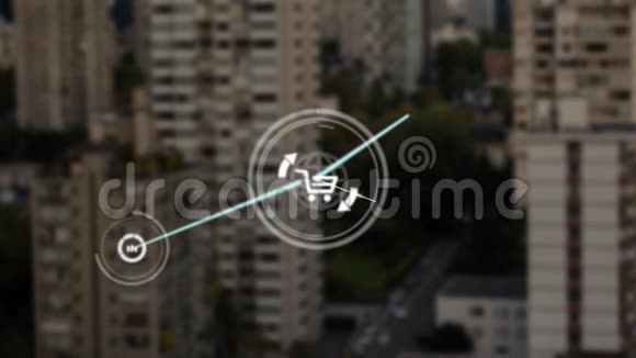 连接器在城市背景下移动视频的预览图
