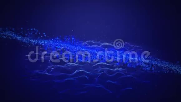 发光蓝色粒子的动画视频的预览图
