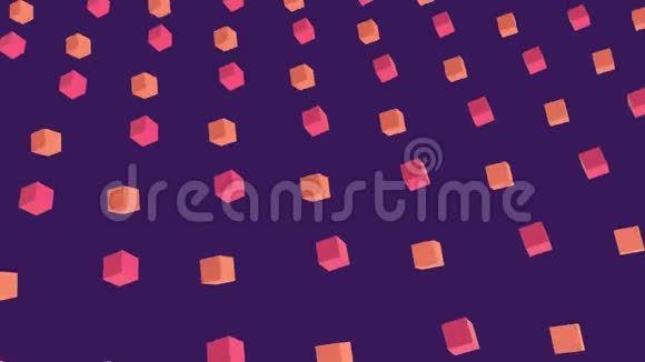 紫色背景橙色方块动画视频的预览图