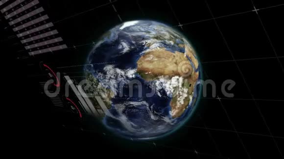 以地球仪为背景的数据处理动画视频的预览图